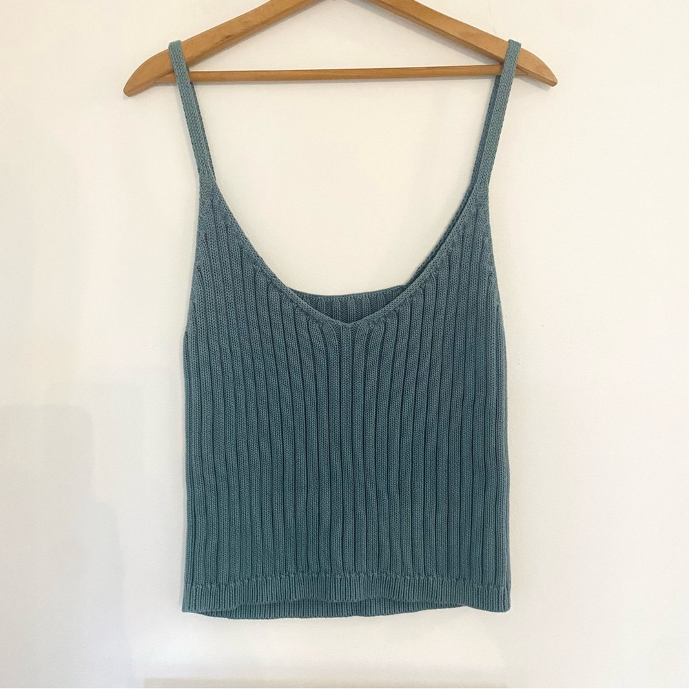Known Supply River Sweater Tank in teal